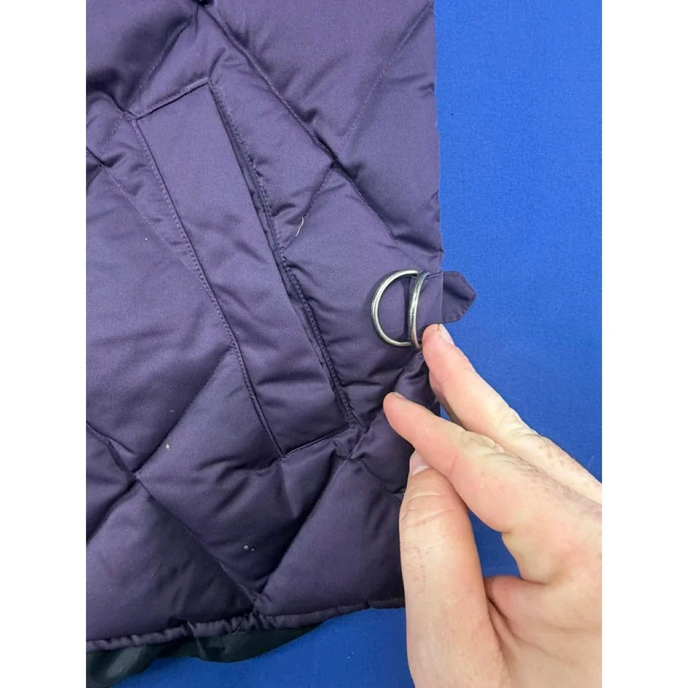 Vintage‎ Eddie Bauer Women Goose Down Puffer Vest Purple Sz Petite Small